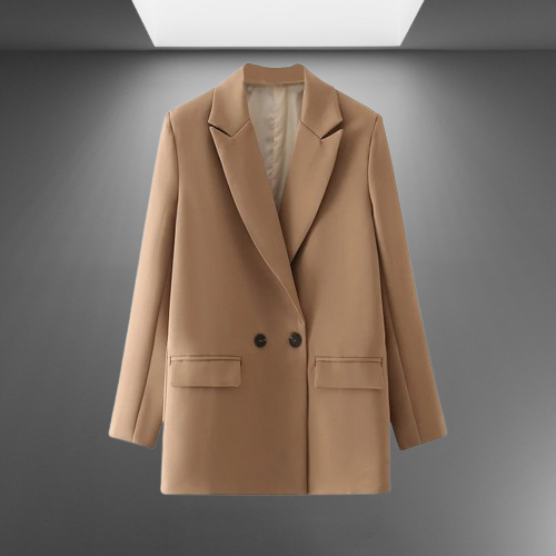 Classic Double-Breasted Women's Blazer for Professional Attire