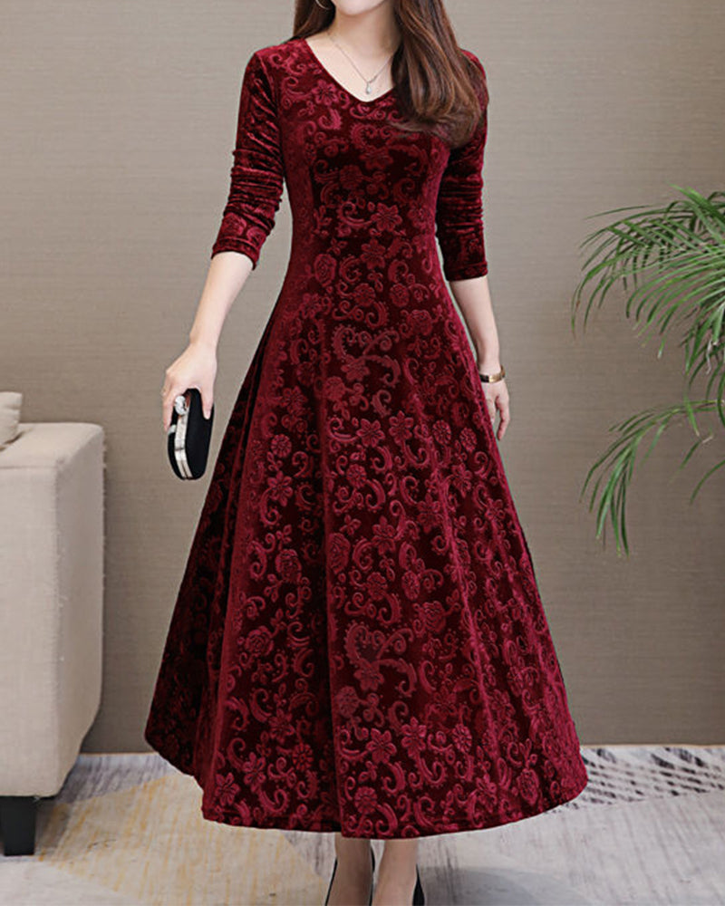 Elegant Velvet Evening Dress