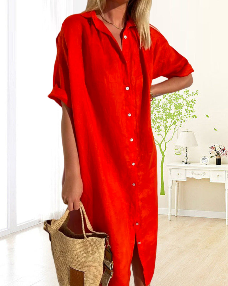 Timeless Cotton Shirt Dress