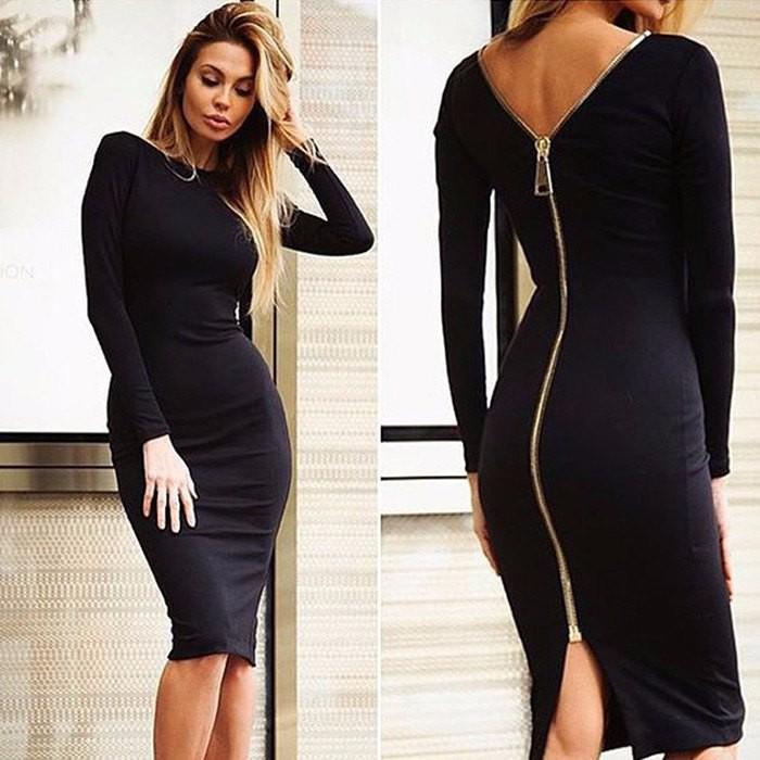 Bernadeth Elegant Bodycon Dress with Full-Length Back Zipper