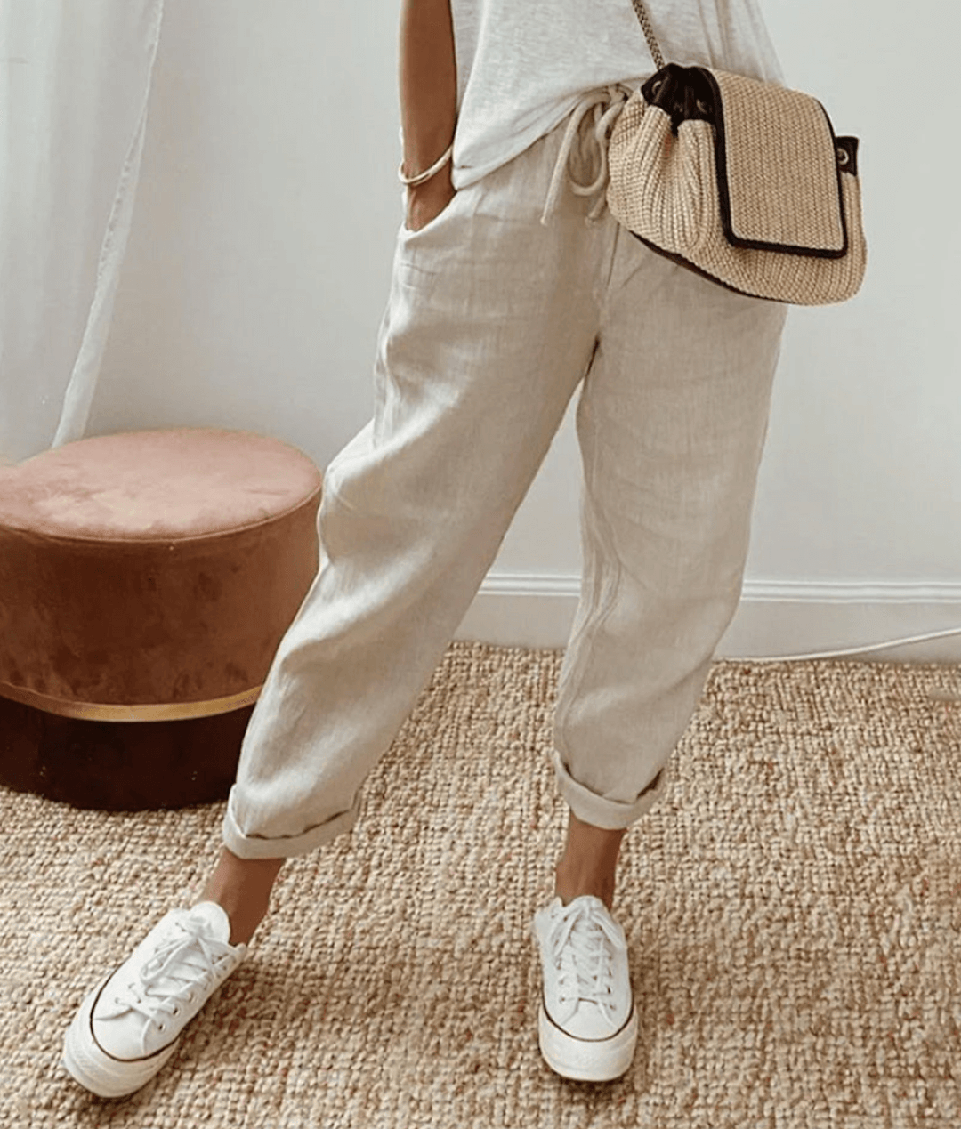 Stylish Cotton-Linen Pants