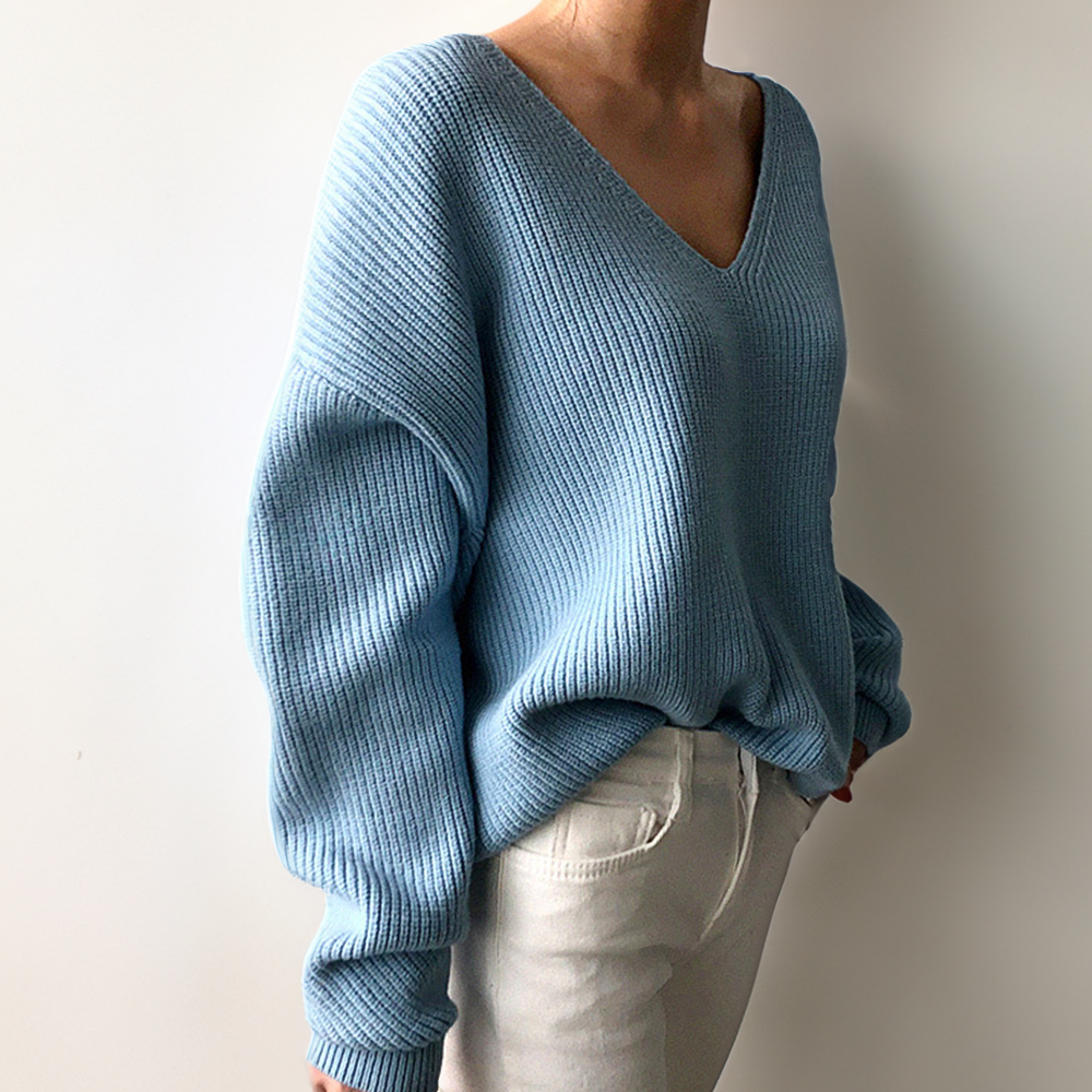 Warm V-Neck Knit Pullover