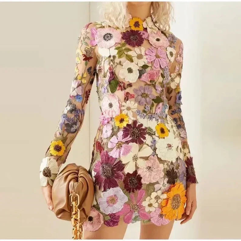 Unique Handmade Floral Dress